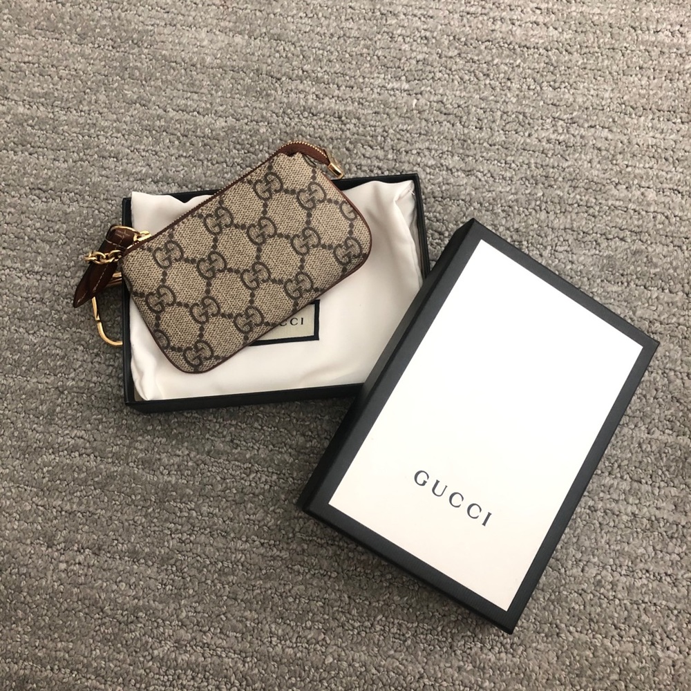 Gucci GG Supreme Key Pouch Authentic NWT